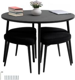 Mesa de Comedor Redonda con Bancos Gaon