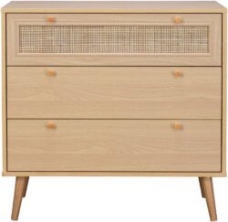 Cajonera para Recamara con 3 Cajones Ratan Topli