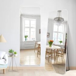 Espejo de Piso Cuerpo Completo con Marco de Aluminio Hekamu