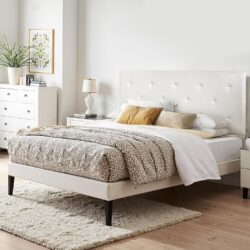 Base de Cama con Caberecera Tapizada Queen Fiji