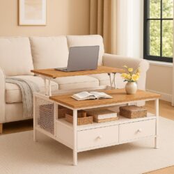 Mesa de Centro Elevable con Almacenamiento