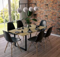 Comedor de Madera Pino Natural Ferro