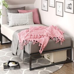 Base de Cama Individual de Metal con Marco de Acero